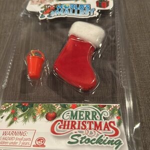 Worlds Smallest christmas Stocking NWT